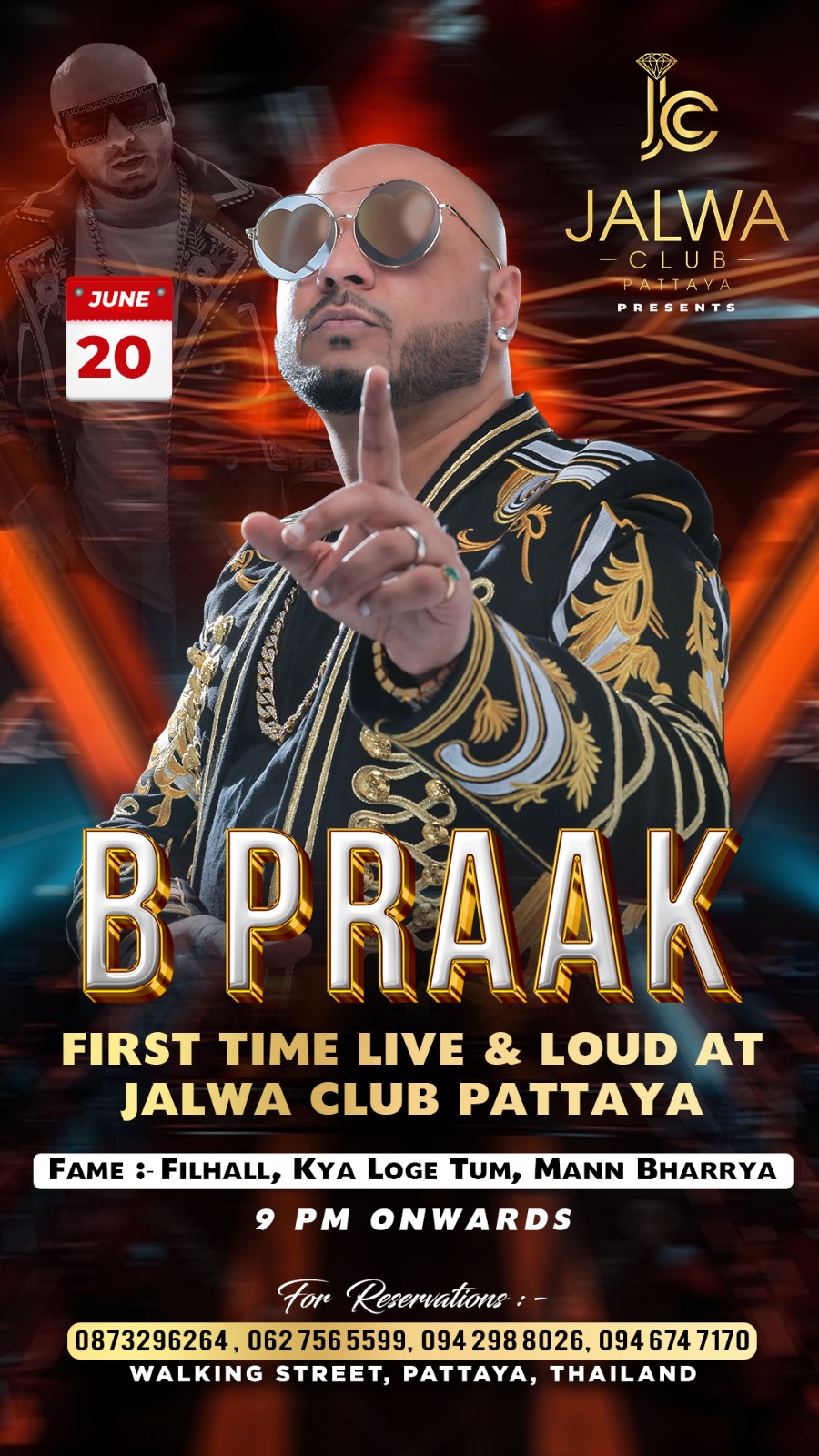 B PRAAK - First time Live & Loud at the Best Nightclub on Walking Street - Jalwa Club