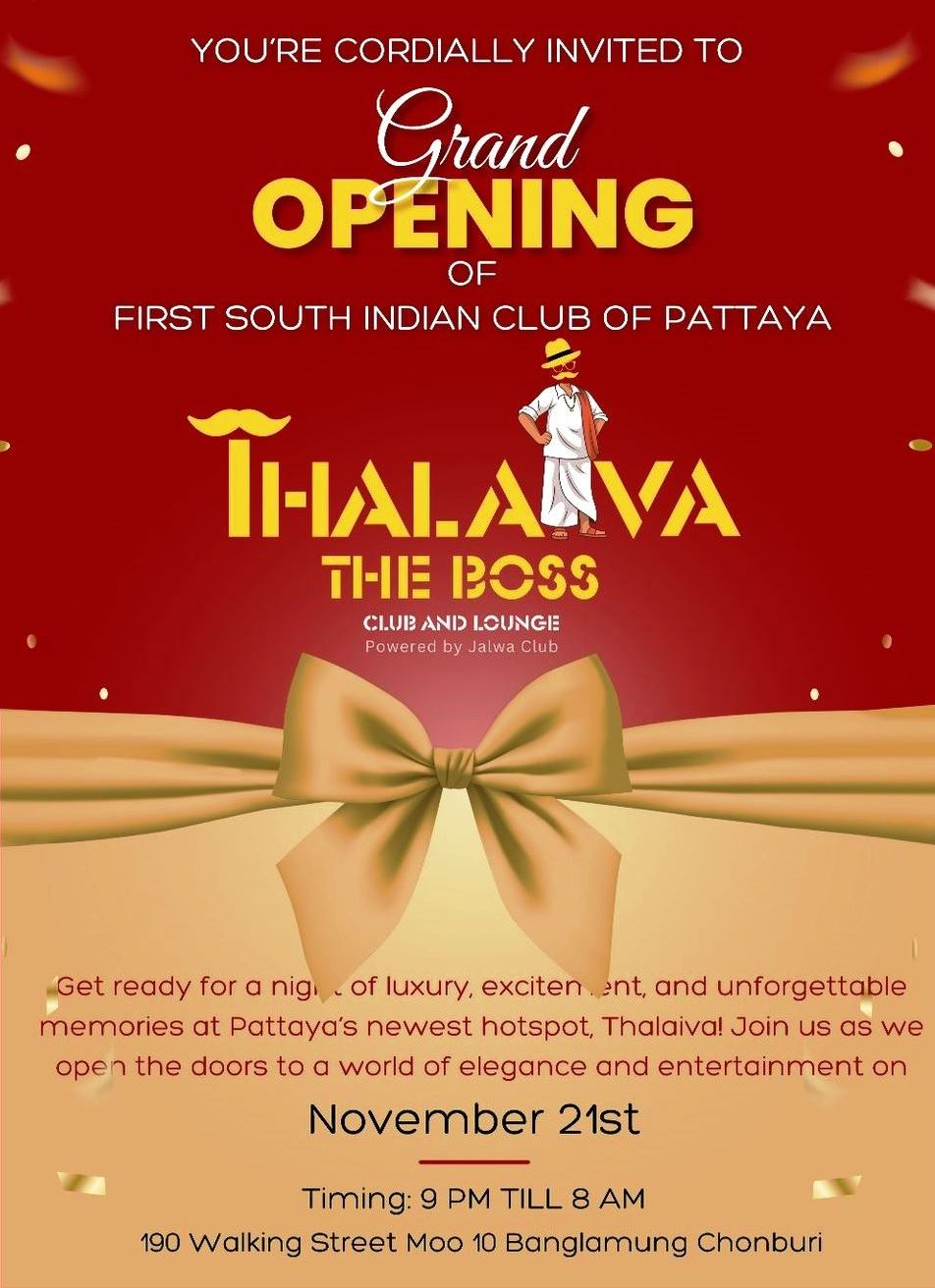 Thalaiva (First South Indian Club) at the Walking Street, Pattaya, Thailand - Powered by Jalwa Club,